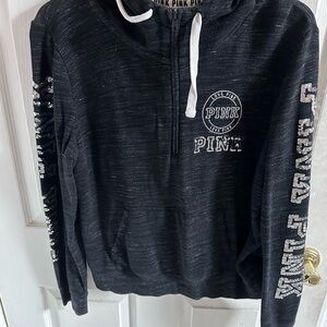 Victoria's Secret PINK Black Hoodie with sequin Details
